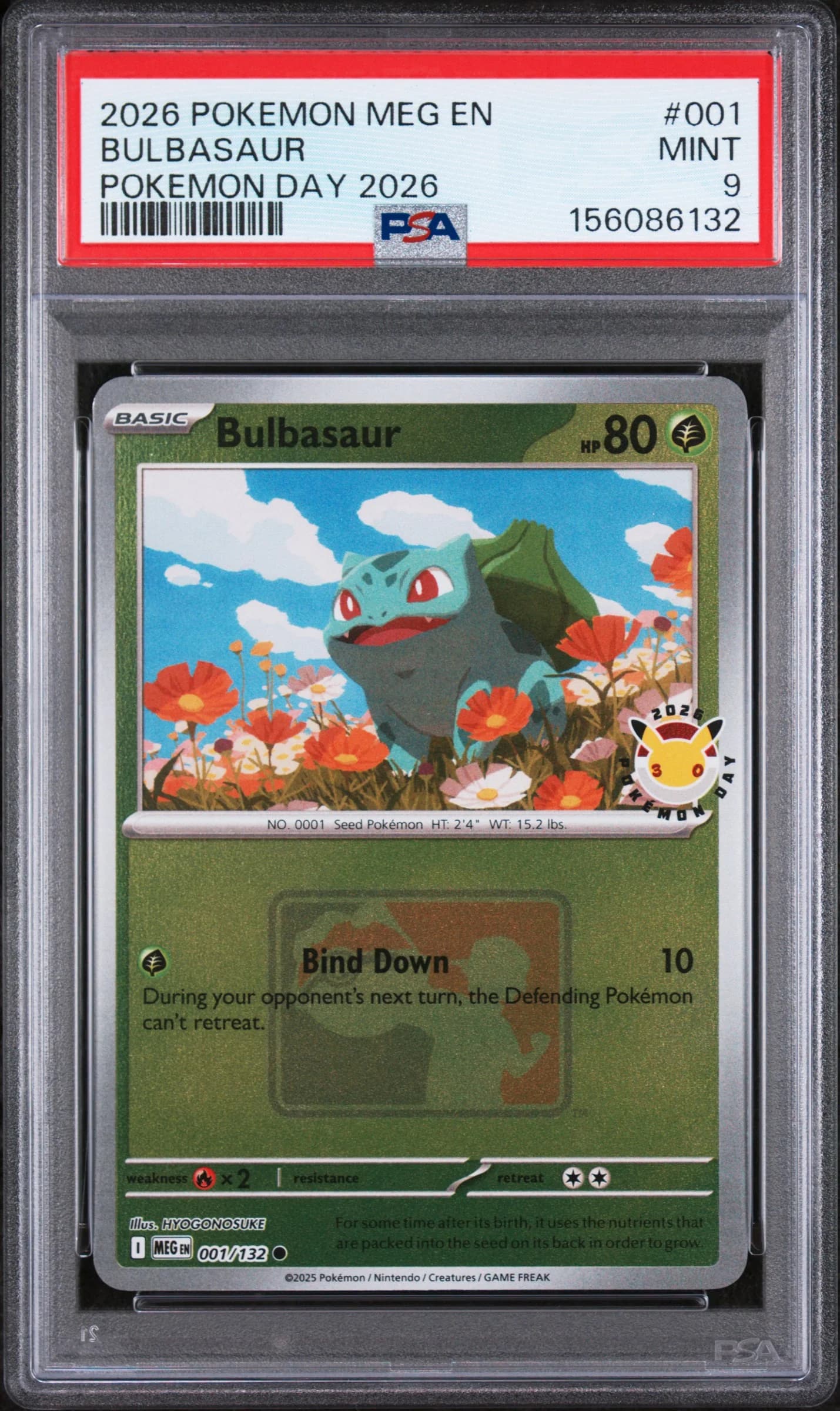 Image supplied with the listing Listing image for Bulbasaur 001/132