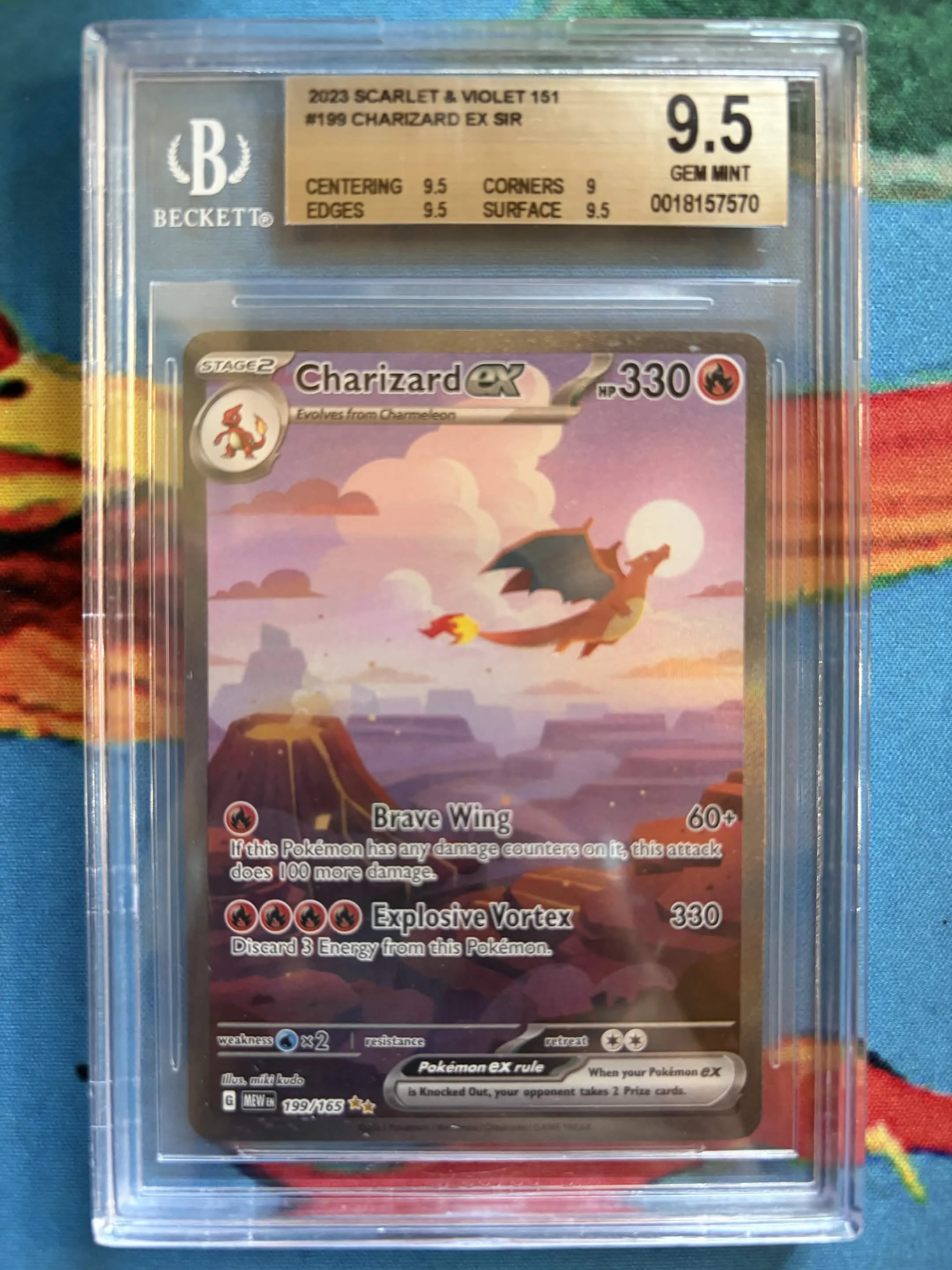 Image supplied with the listing Listing image for Charizard ex 199/165