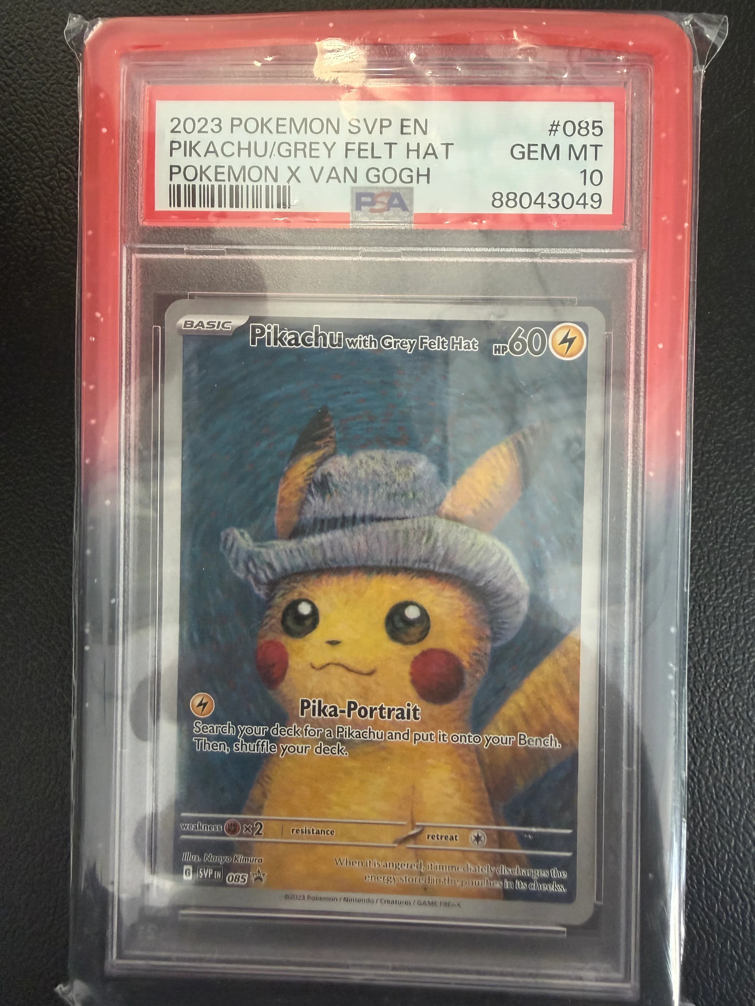 Image supplied with the listing Listing image for Pikachu with Grey Felt Hat 085/225