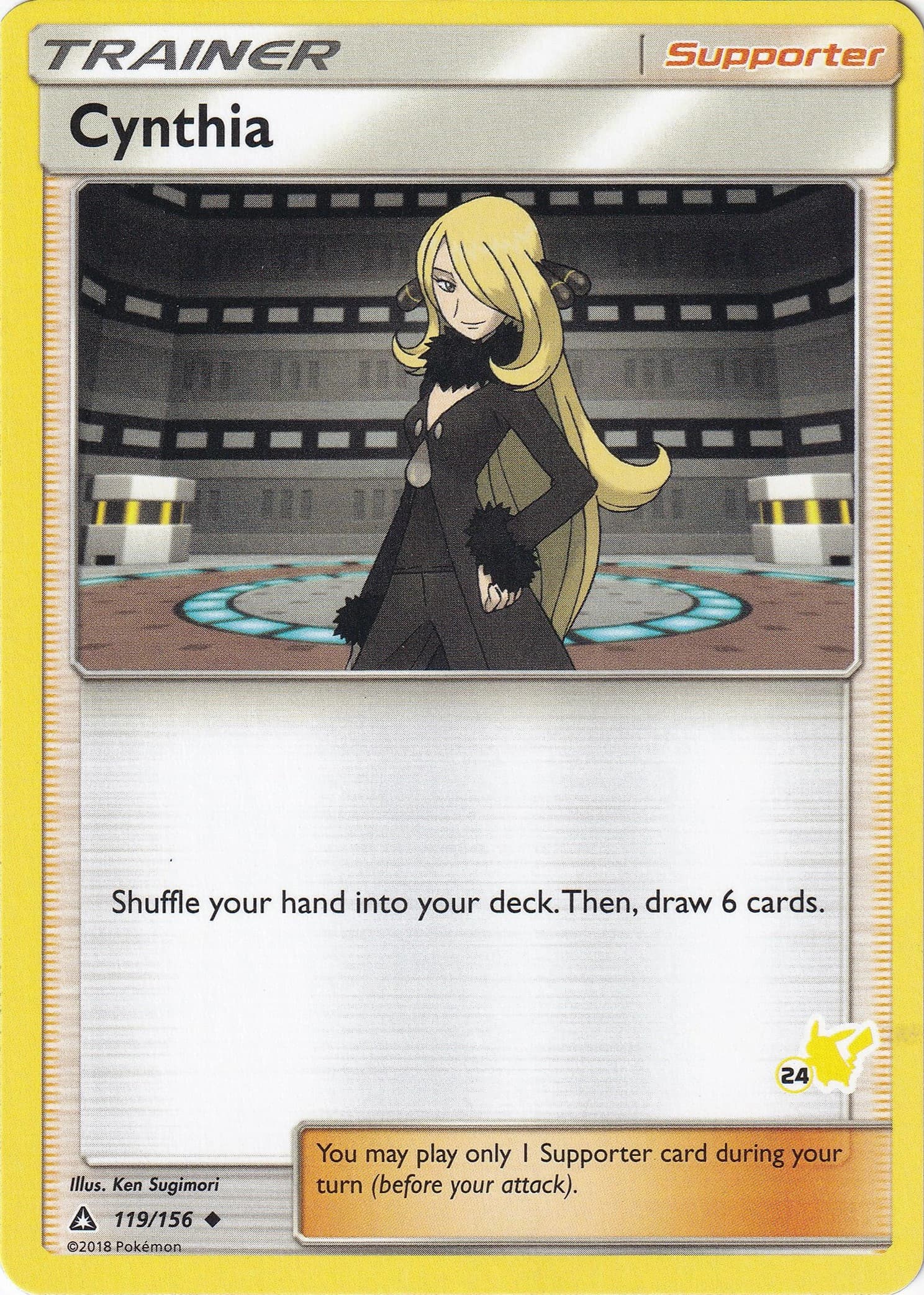 Cynthia 119/156 (Pikachu stamp 24)
