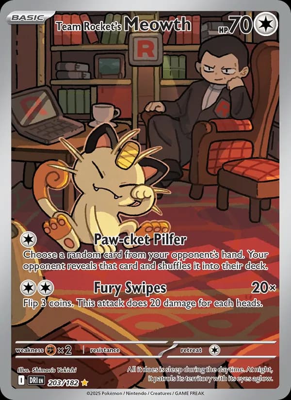 Reference card artwork; see the seller’s listing for slab photos Reference card artwork for Team Rocket's Meowth 203/182
