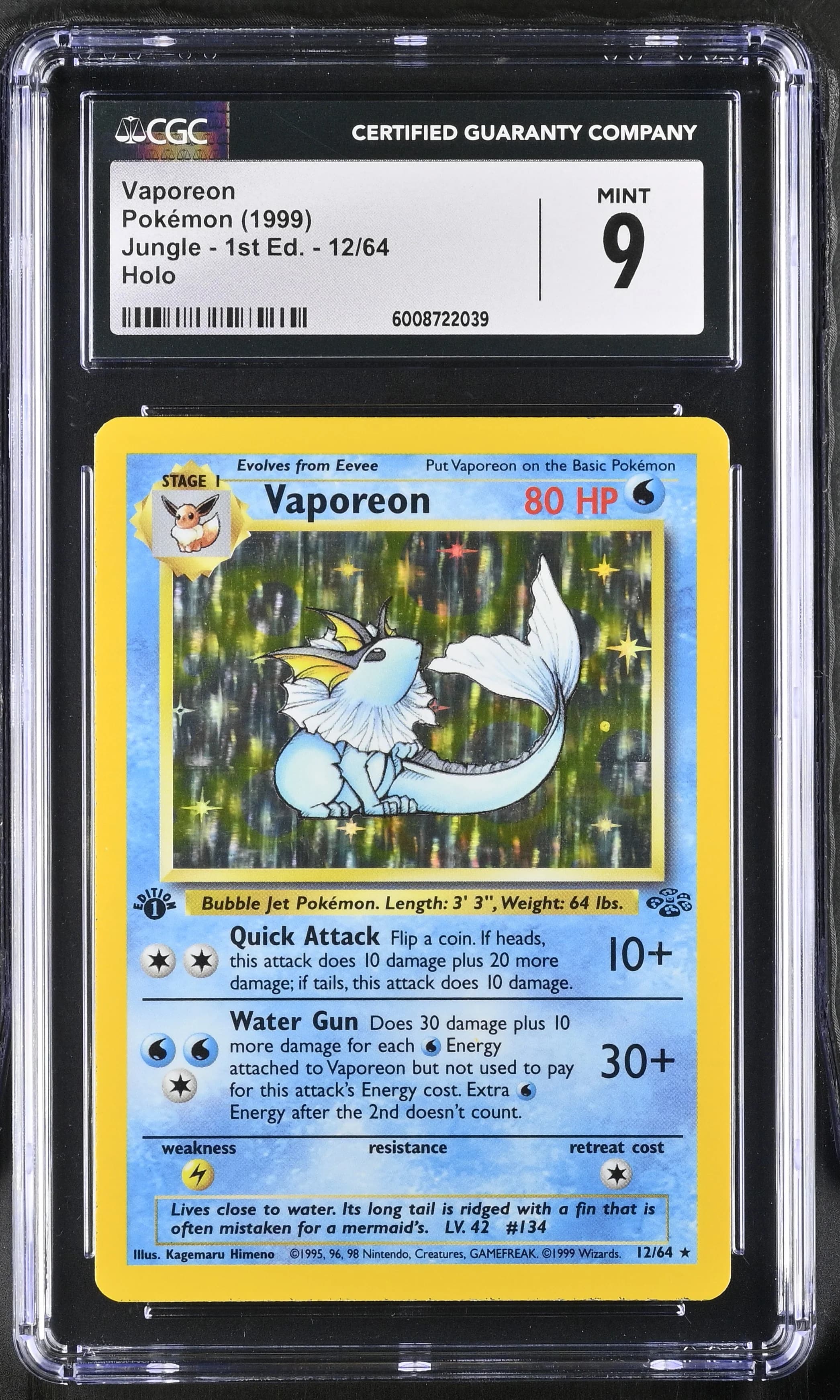 Image supplied with the listing Listing image for Vaporeon 12/064