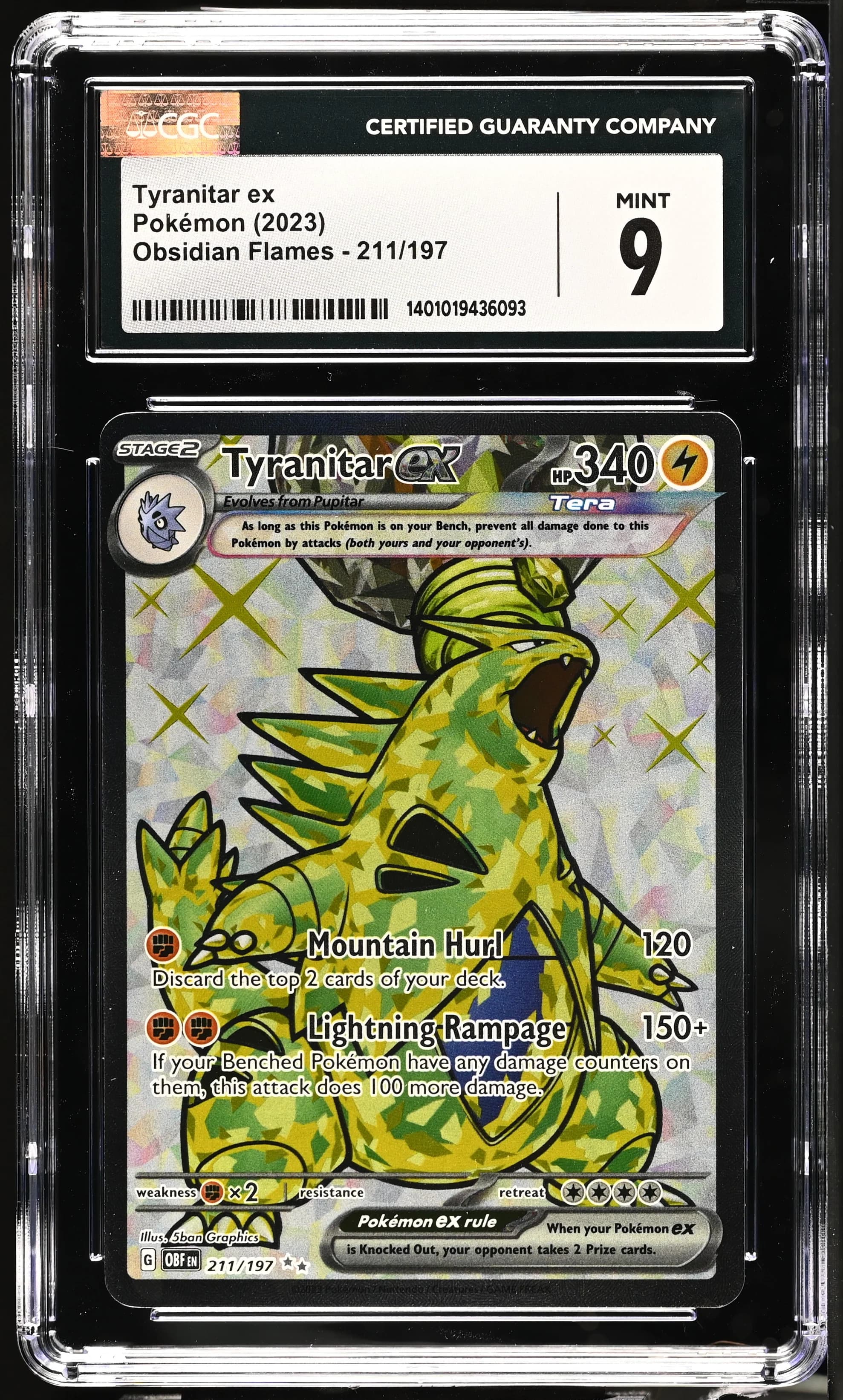 Image supplied with the listing Listing image for Tyranitar ex 211/197