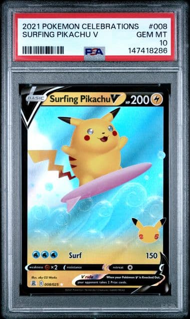 Image supplied with the listing Listing image for Surfing Pikachu V 8/025