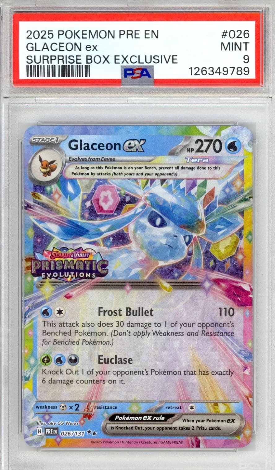 Image supplied with the listing Listing image for Glaceon ex 026/131