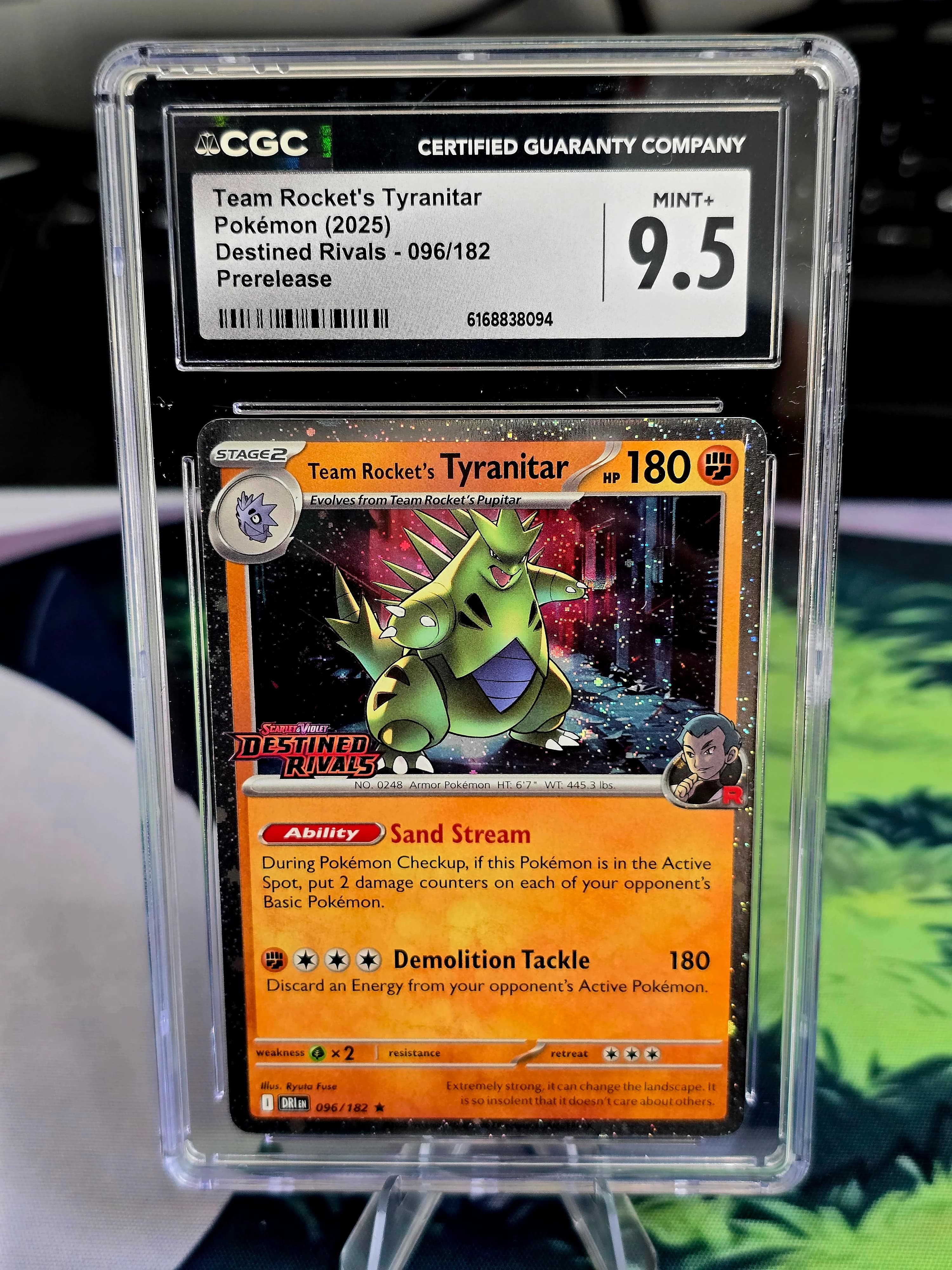 Image supplied with the listing Listing image for Team Rocket's Tyranitar 096/182