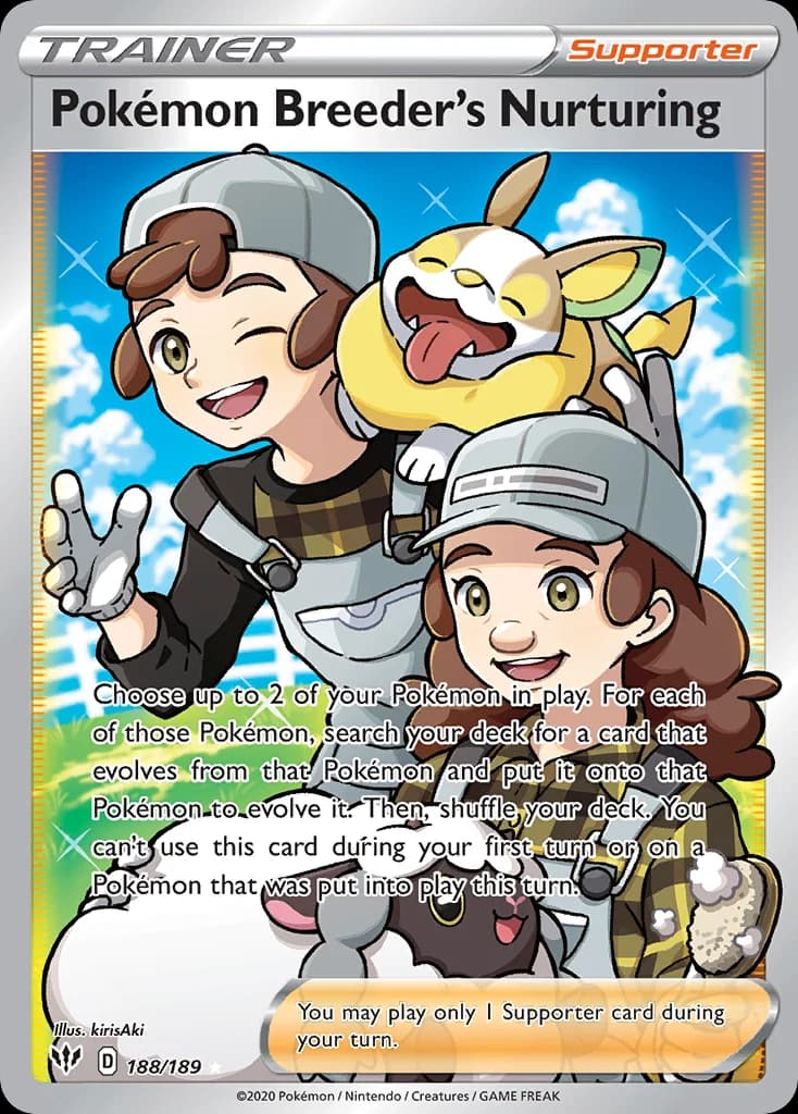Image supplied with the listing Listing image for Pokémon Breeder's Nurturing 188/189