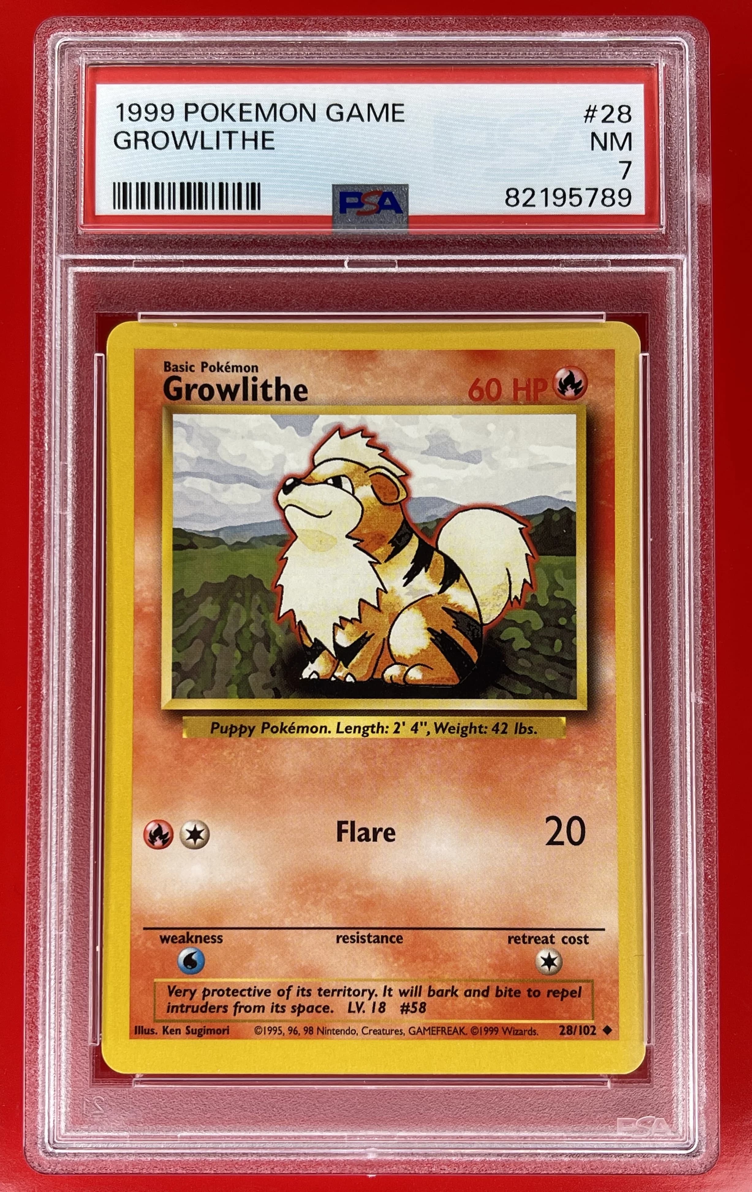 Image supplied with the listing Listing image for Growlithe 28/102